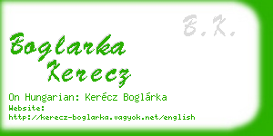 boglarka kerecz business card